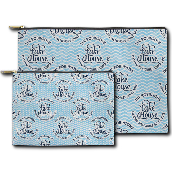 Lake House #2 Zippered Pouches - Size Comparison