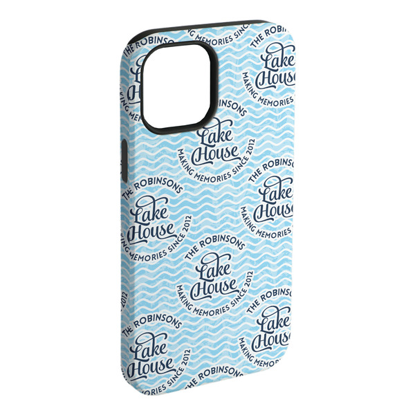 Custom Lake House #2 iPhone Case - Rubber Lined - iPhone 15 Pro Max (Personalized)