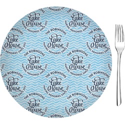 Lake House #2 8" Glass Appetizer / Dessert Plates - Single or Set (Personalized)