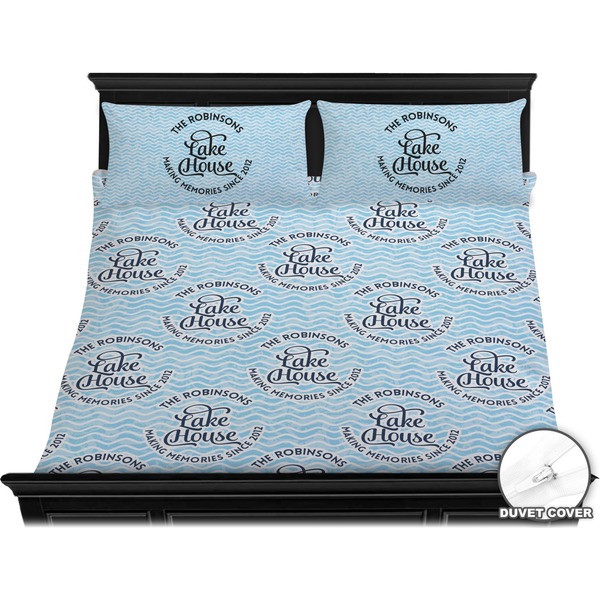 Lake House w/Name & Date Bedding Set (King) - Duvet