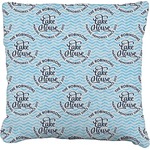 Lake House #2 Faux-Linen Throw Pillow 26" (Personalized)