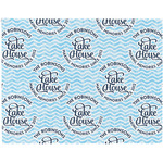 Lake House #2 Woven Fabric Placemat - Twill w/ Name All Over