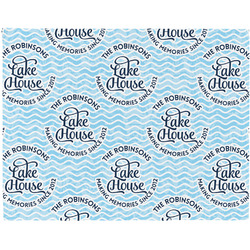 Lake House #2 Woven Fabric Placemat - Twill w/ Name All Over
