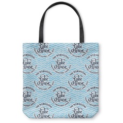 Lake House #2 Canvas Tote Bag - Medium - 16"x16" (Personalized)