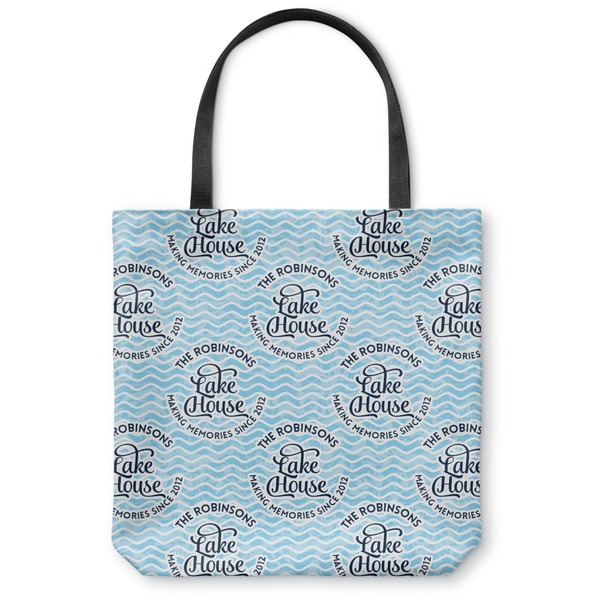 Custom Lake House #2 Canvas Tote Bag - Large - 18"x18" (Personalized)