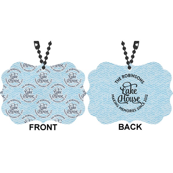 Lake House w/Name & Date Car Ornament (Approval)