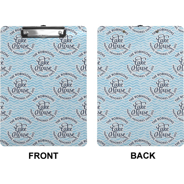 Lake House w/Name & Date Clipboard (Letter) (Front + Back)
