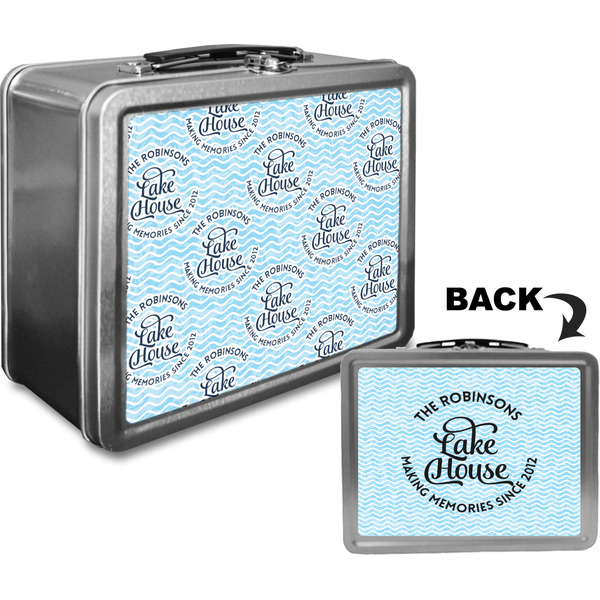 Lake House w/Name & Date Custom Lunch Box / Tin Approval