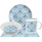 Lake House w/Name & Date Dinner Set - 4 Pc (Personalized)