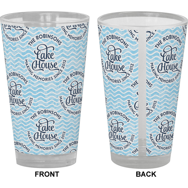 Lake House #2 Pint Glass - Full Color - Front & Back Views