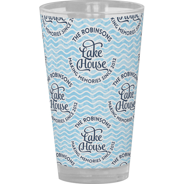 Custom Lake House #2 Pint Glass - Full Color (Personalized)