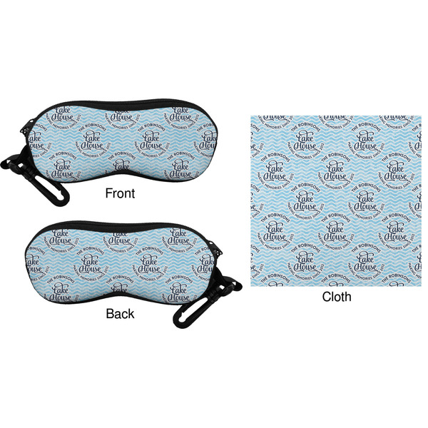 Lake House w/Name & Date Eyeglass Case & Cloth (Approval)