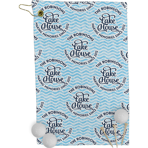 Lake House w/Name & Date Golf Towel (Personalized)