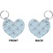 Lake House w/Name & Date Heart Keychain (Front + Back)