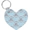 Lake House #2 Heart Plastic Keychain w/ Name All Over