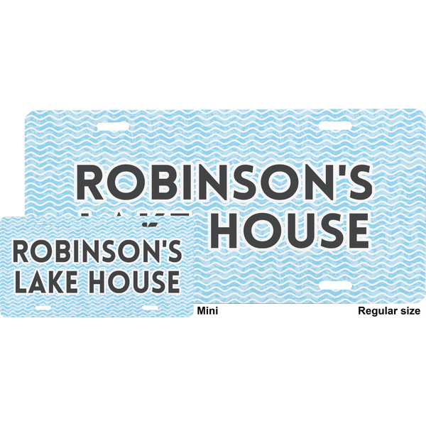 Lake House w/Name & Date License Plate (Sizes)