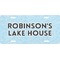 Lake House w/Name & Date License Plate