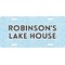 Lake House #2 Front License Plate (Personalized)