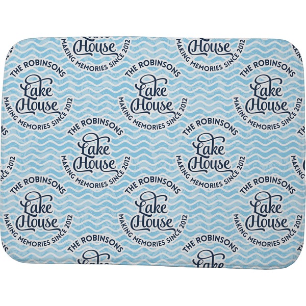 Lake House w/Name & Date Memory Foam Bath Mat 48 X 36