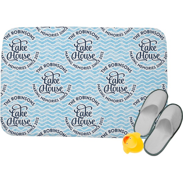 Custom Lake House #2 Memory Foam Bath Mat (Personalized)