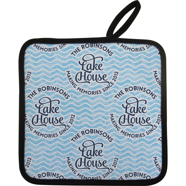 Lake House w/Name & Date Neoprene Pot Holder