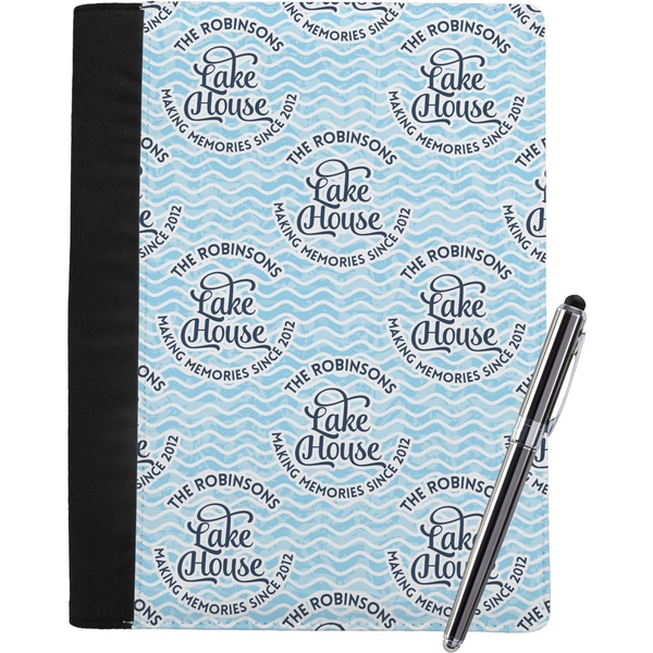 Custom Lake House #2 Notebook Padfolio - Large w/ Name All Over