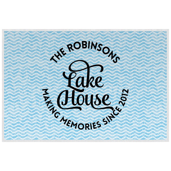 Lake House w/Name & Date Personalized Placemat (Back)