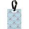 Lake House #2 Plastic Luggage Tag - Rectangular w/ Name All Over