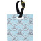 Lake House #2 Plastic Luggage Tag - Square w/ Name All Over