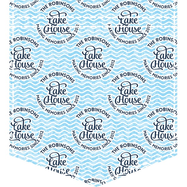 Custom Lake House #2 Iron On Faux Pocket (Personalized)