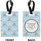 Lake House w/Name & Date Rectangle Luggage Tag (Front + Back)