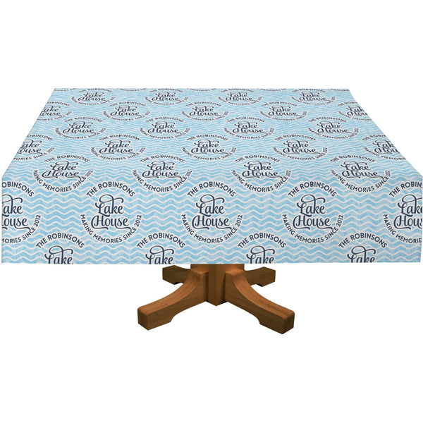 Lake House w/Name & Date Rectangular Tablecloths (Personalized)