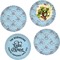 Lake House #2 Set of 4 Glass Lunch / Dinner Plate 10" (Personalized)
