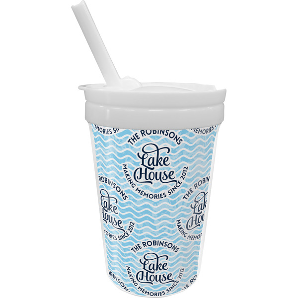 Custom Lake House #2 Sippy Cup with Straw (Personalized)
