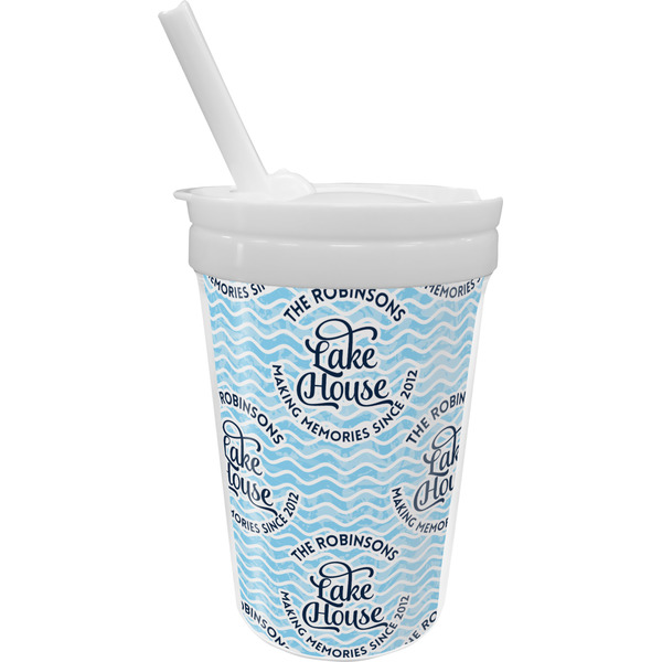Custom Lake House #2 Sippy Cup with Straw (Personalized)