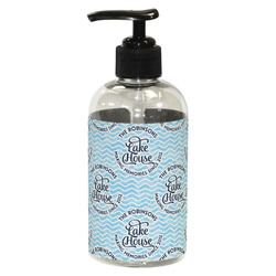 Lake House #2 Plastic Soap / Lotion Dispenser (8 oz - Small - Black) (Personalized)
