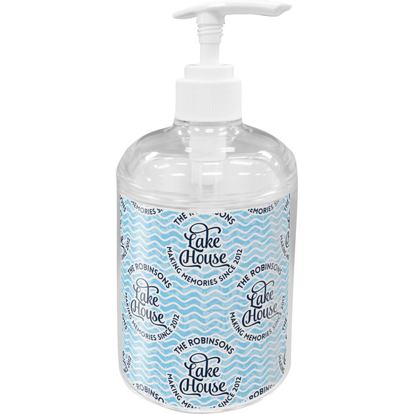 Lake House w/Name & Date Soap / Lotion Dispenser (Personalized)