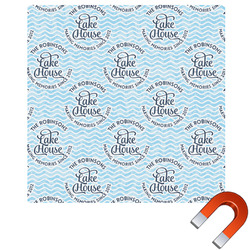Lake House #2 Square Car Magnet - 10" (Personalized)