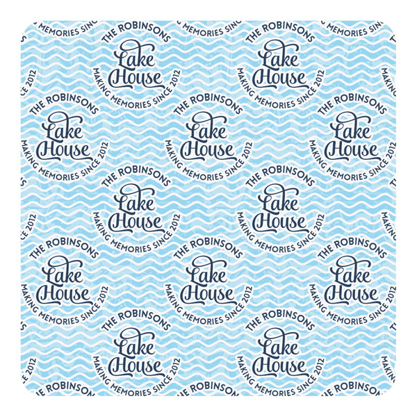 Custom Lake House #2 Square Decal - Small (Personalized)