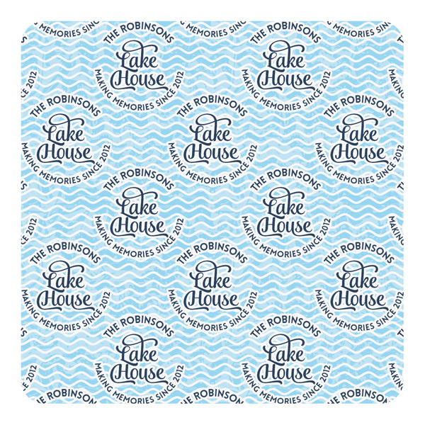 Custom Lake House #2 Square Decal - Medium (Personalized)