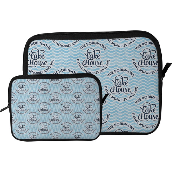 Lake House w/Name & Date Tablet Sleeve (Size Comparison)