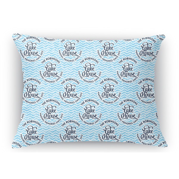 Custom Lake House #2 Rectangular Throw Pillow Case (Personalized)