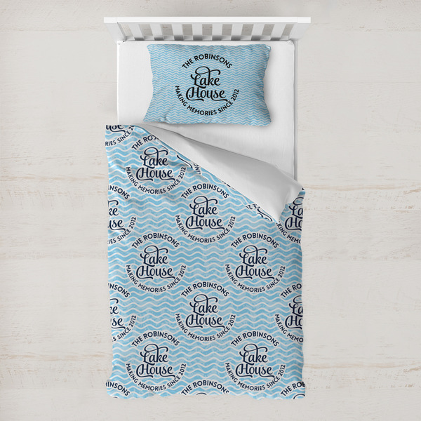 Custom Lake House #2 Toddler Bedding Set - With Pillowcase (Personalized)