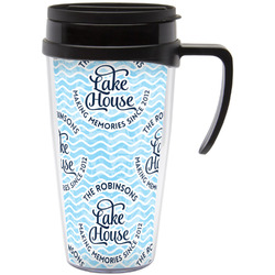 Lake House #2 Acrylic Travel Mug with Handle (Personalized)