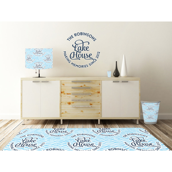 Lake House w/Name & Date Wall Graphic Decal Wooden Desk