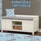 Lake House w/Name & Date Wall Name Decal Above Storage bench
