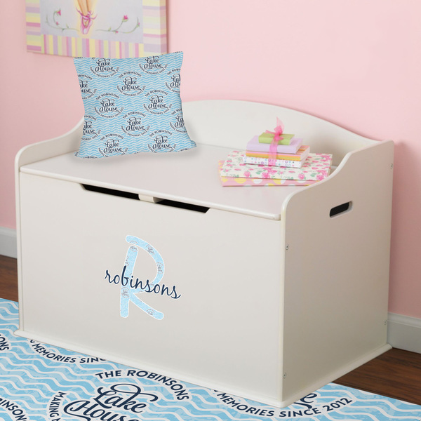 Lake House w/Name & Date Wall Name & Initial Small on Toy Chest