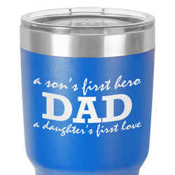 Father's Day Quotes & Sayings 30 oz Stainless Steel Tumbler - Royal Blue - Double-Sided