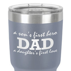 Father's Day Quotes & Sayings 30 oz Stainless Steel Tumbler - Grey - Double-Sided