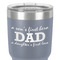 Father's Day Quotes & Sayings 30 oz Stainless Steel Ringneck Tumbler - Grey - Close Up